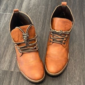Cosidram Brand PU Lace Up Boots